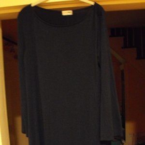 Sugar Snap Made in USA Long Tunic of Dress - Dark Green/Teal Medium Long Sleeve